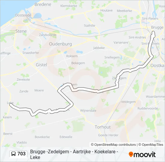 703 Bus Line Map