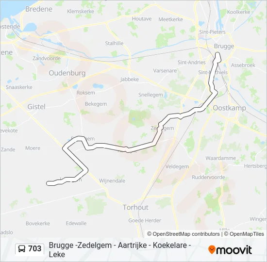 703 Bus Line Map