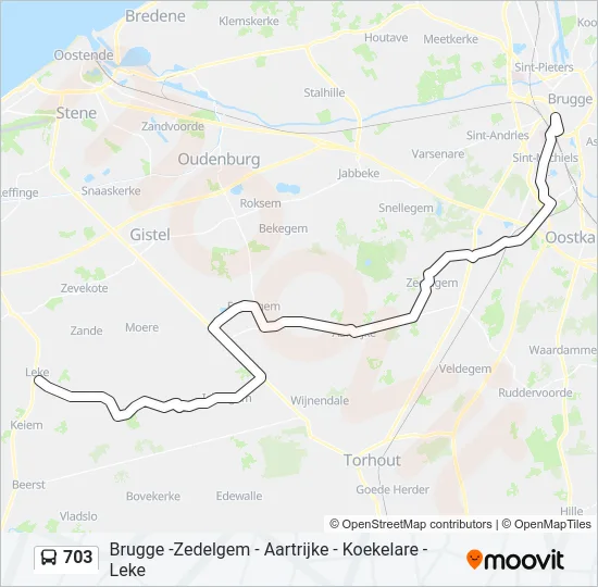 703 Bus Line Map