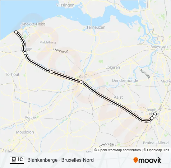 IC Train Line Map