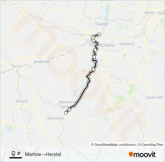 P Train Line Map