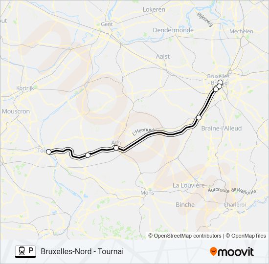 P Train Line Map