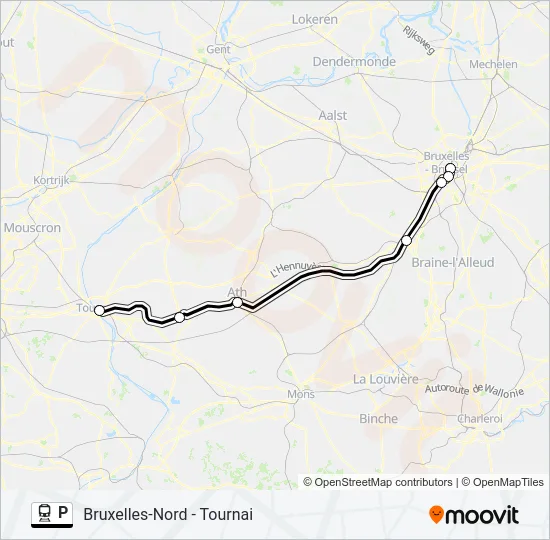 P Train Line Map