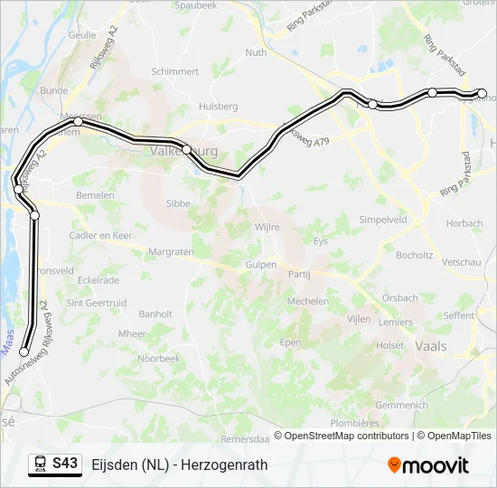 S43 Train Line Map