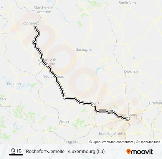 IC Train Line Map