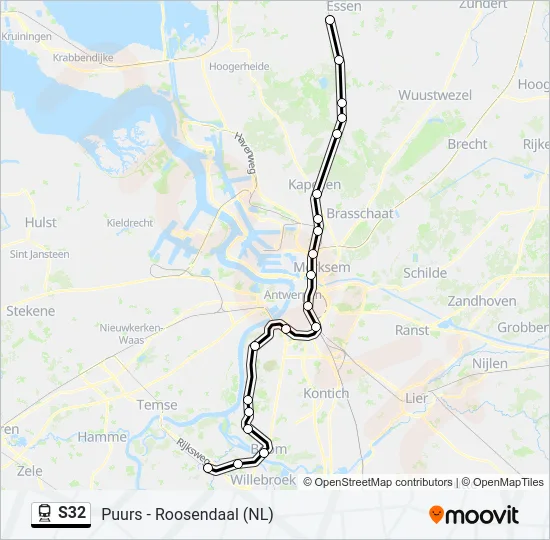 S32 Train Line Map