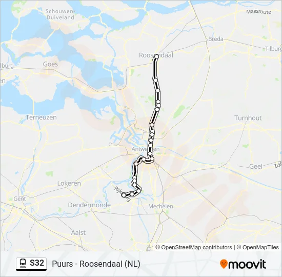 S32 Train Line Map