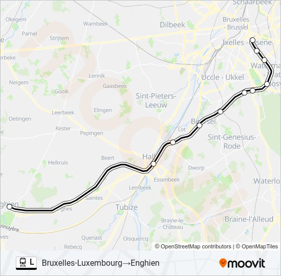 Plan de la ligne L de train