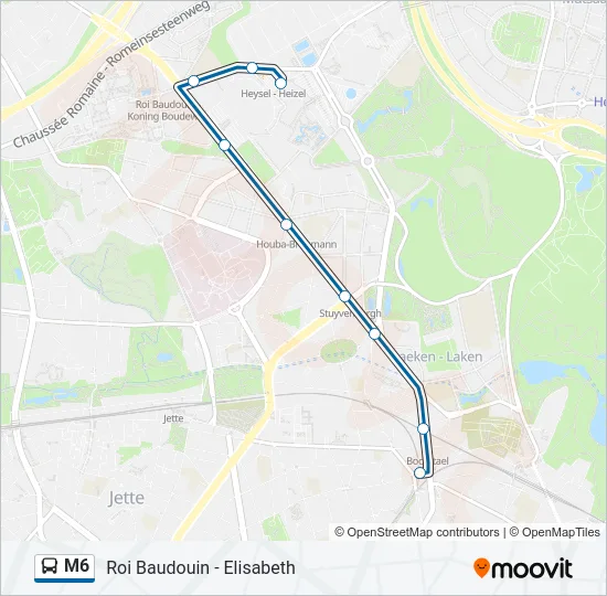M6 Bus Line Map