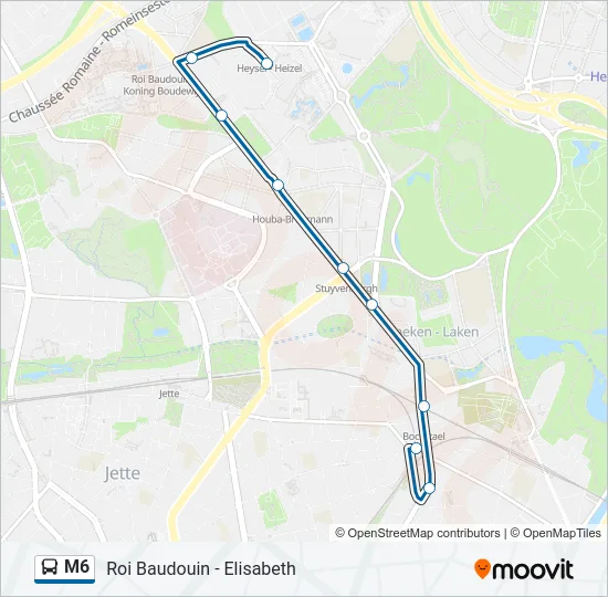 M6 Bus Line Map