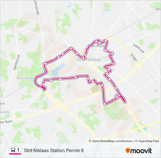 1 Bus Line Map