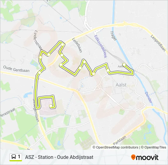1 Bus Line Map