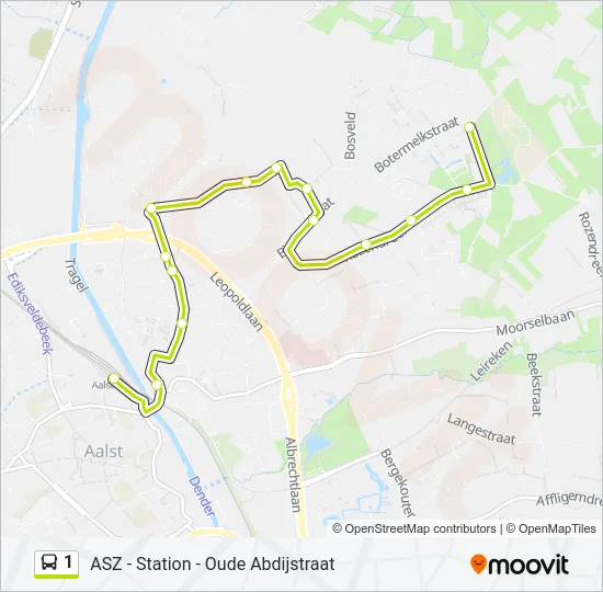 1 Bus Line Map