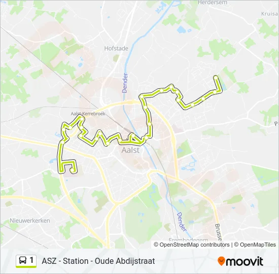 1 Bus Line Map