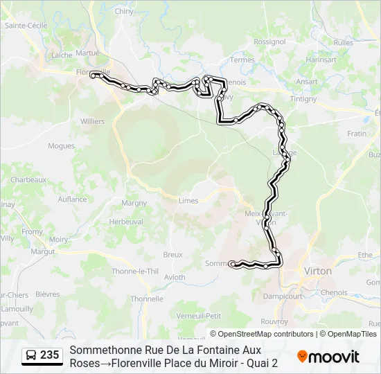 235 Bus Line Map