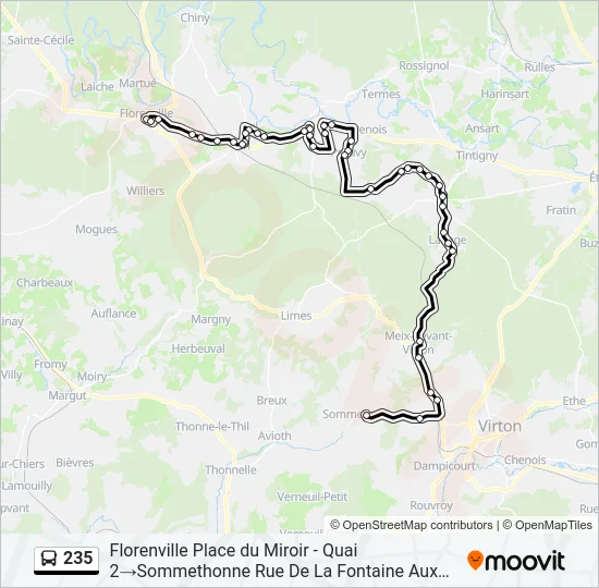 235 Bus Line Map