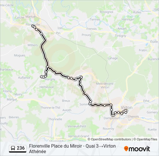 236 Route: Schedules, Stops & Maps - Florenville Place du Miroir - Quai ...