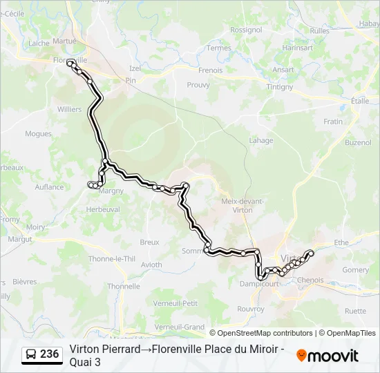 236 Bus Line Map