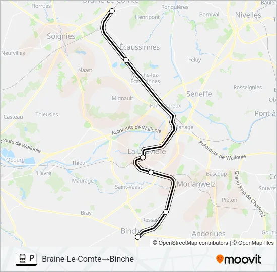P Train Line Map