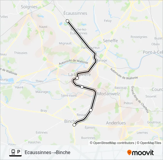 P Train Line Map