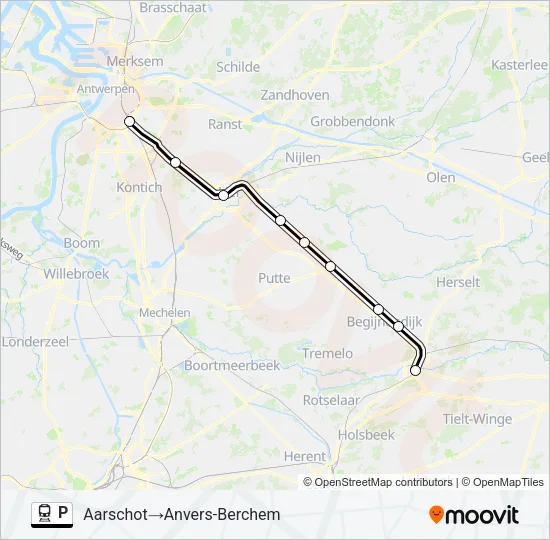 P Train Line Map
