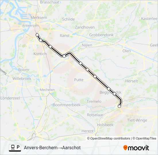 P Trein Line Map