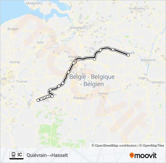 IC Trein Line Map