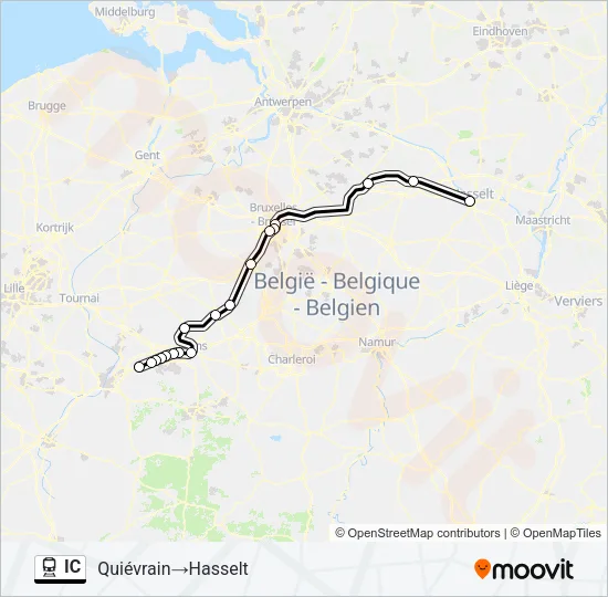 IC Train Line Map