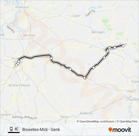 IC Train Line Map