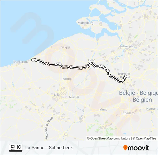 IC Trein Line Map