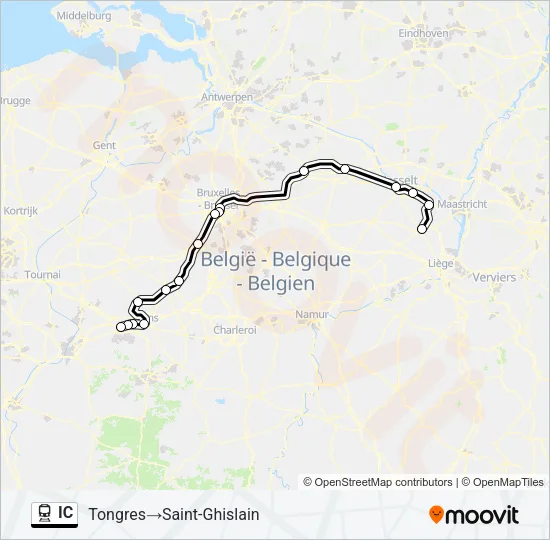 IC Train Line Map