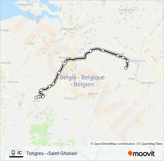 IC Train Line Map