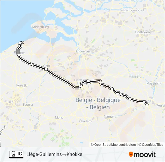 IC Train Line Map