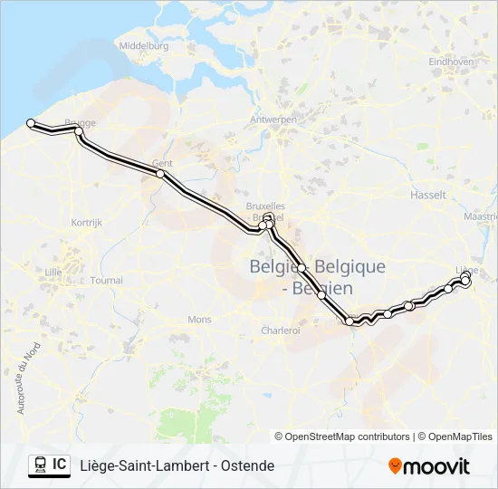 IC Train Line Map