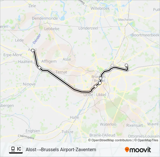 IC Train Line Map