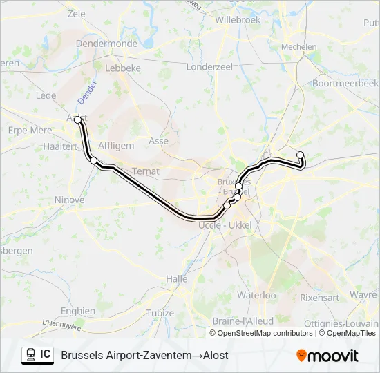 IC Trein Line Map