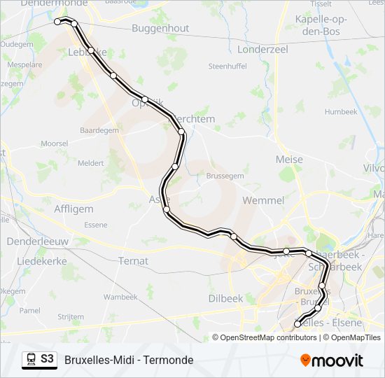 S3 Train Line Map