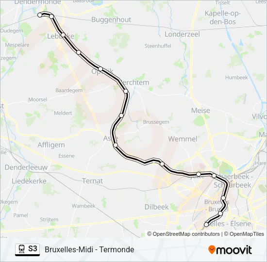 S3 Train Line Map