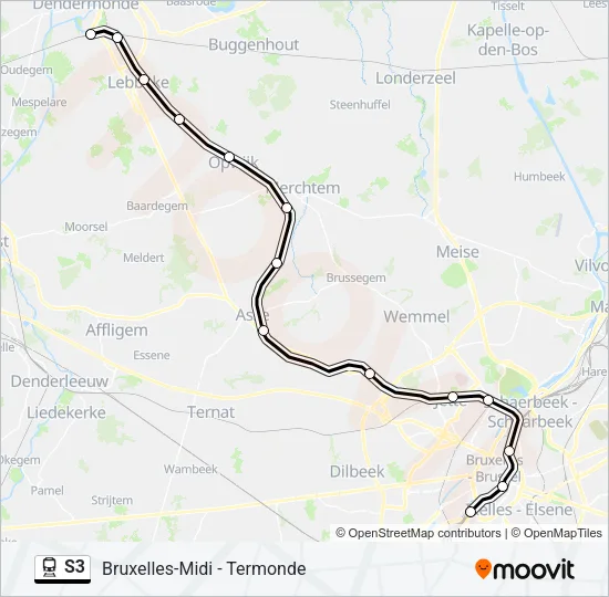 S3 Train Line Map