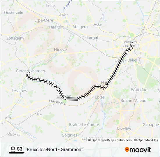 S3 Train Line Map