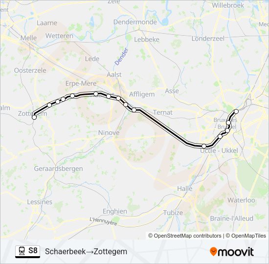 S8 Train Line Map