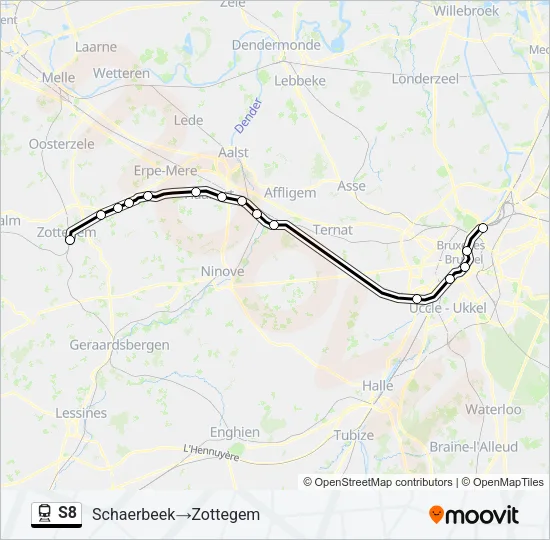 S8 Train Line Map