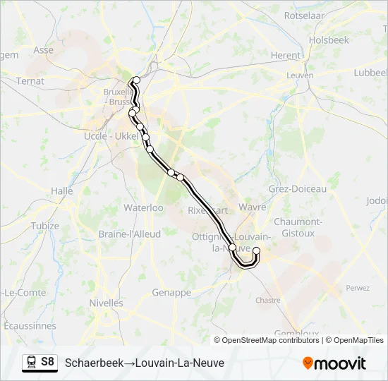 S8 Train Line Map