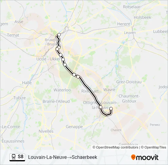 S8 Train Line Map