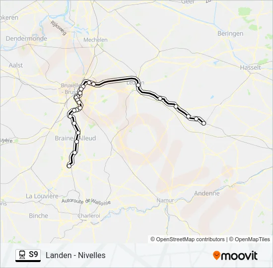 S9 Train Line Map