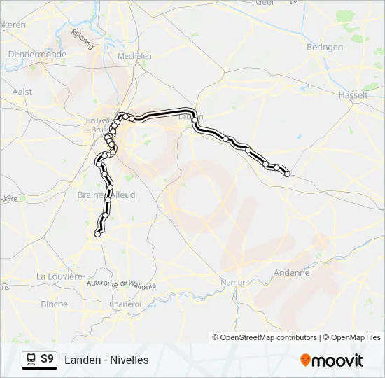 S9 Train Line Map
