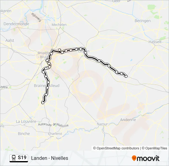 S19 Train Line Map