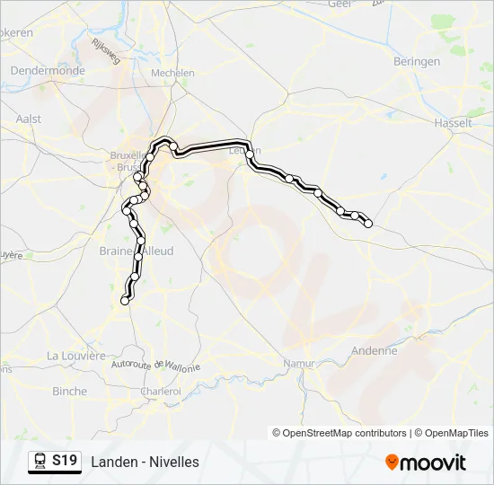 S19 Train Line Map