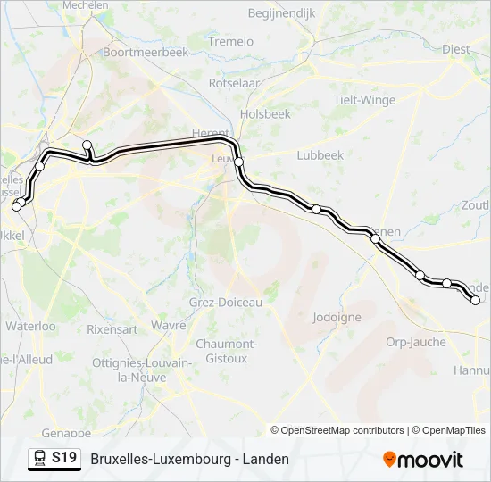 S19 Train Line Map