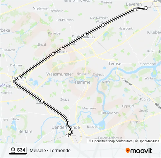 S34 Train Line Map